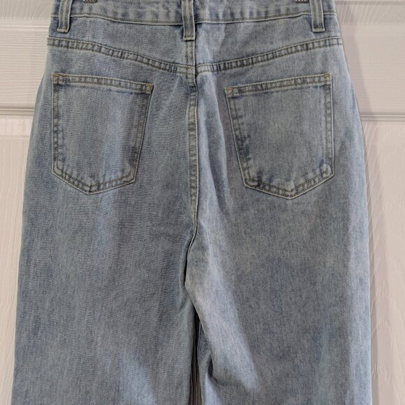 PrettyLittleThing Women's Light Blue Wash Split Hem Jeans US 4 NWT - Picture 9 of 15